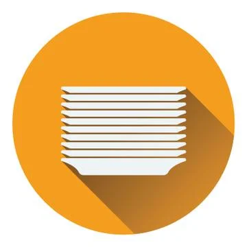 Plate stack icon Stockillustratie