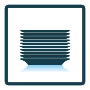 Plate stack icon Illustrazione stock