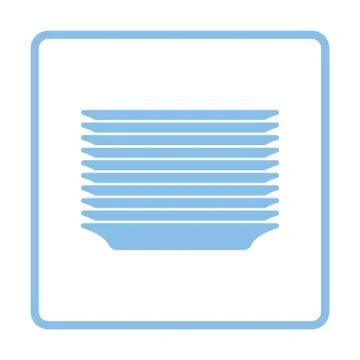 Plate stack icon Stockillustratie