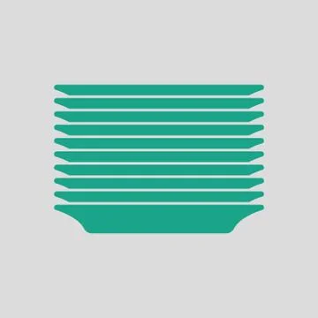 Plate stack icon 库存插图