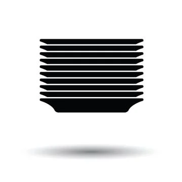 Plate stack icon 库存插图