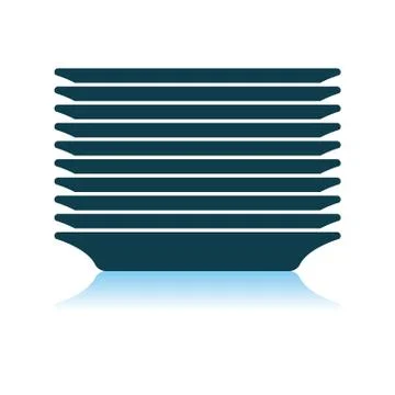 Plate Stack Icon Illustrazione stock