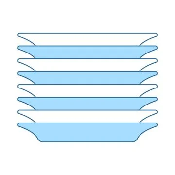 Plate Stack Icon 库存插图