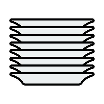 Plate Stack Icon Stockillustratie