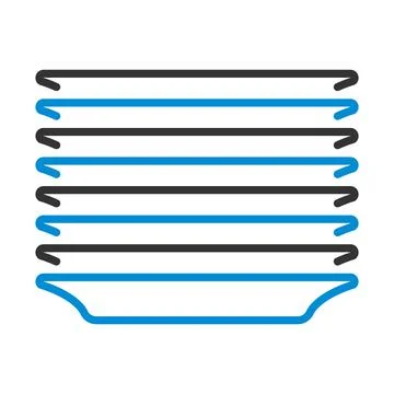 Plate Stack Icon Illustrazione stock