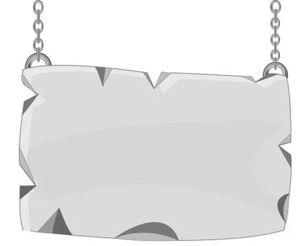 Plate from stone on chain Stock Illustration