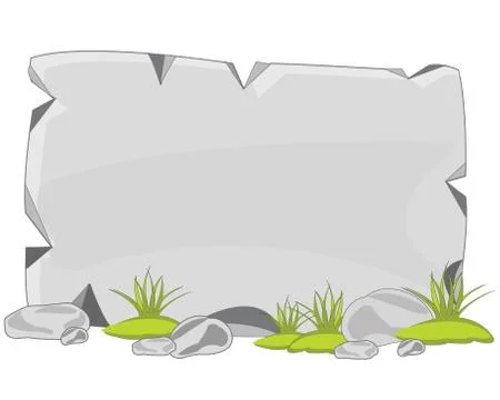 Plate from stone Stock Illustration