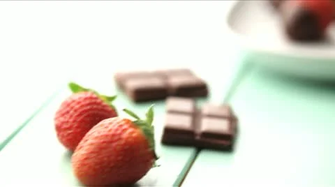 Plate of strawberries Stock Footage 11143101