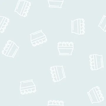 Plate strawberries line vector seamless pattern Illustrazione stock
