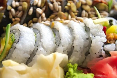 A plate of sushi Stock Photos