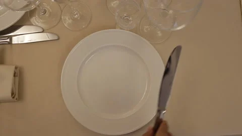 The plate is on the table Stock Footage 100844601