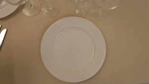 The plate is on the table Stock Footage 100844759