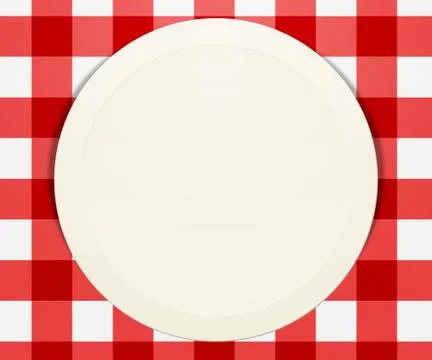 Plate on the table Stock Illustration