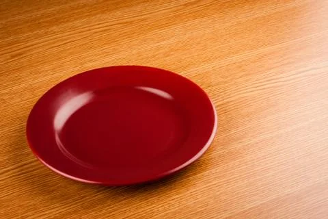 Plate on table Stock Photos