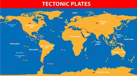 Plate tectonics 스톡 일러스트