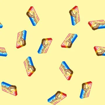 Plate tectonics unsolved mystery isometric icon seamless pattern Stock Illustration