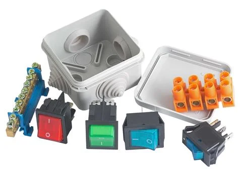 Plate of terminals Stock Photos