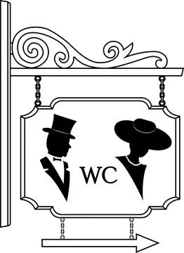 An plate of toilets Stock Illustration