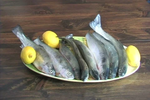 Plate of trout 库存影片 306471