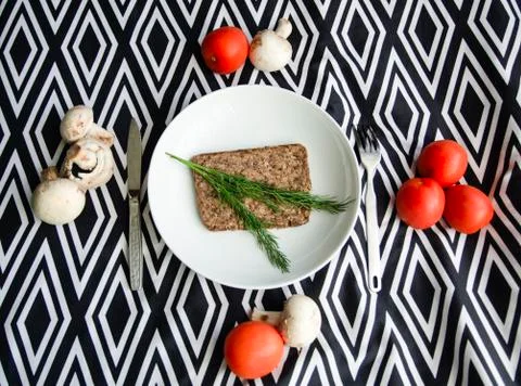 Plate with a  vegetable Stock Photos