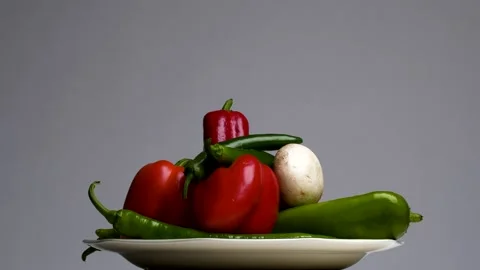 A plate of vegetables Stock Footage 132861818