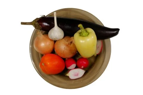 Plate with vegetables Stock Photos