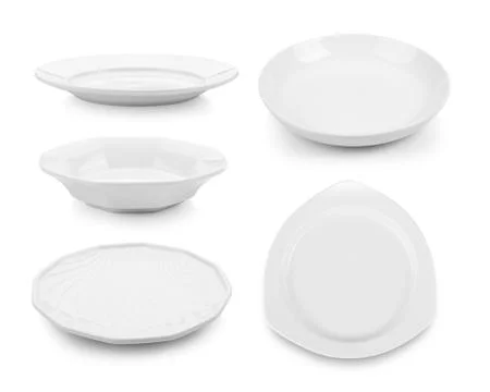 Plate on white background Stock Photos