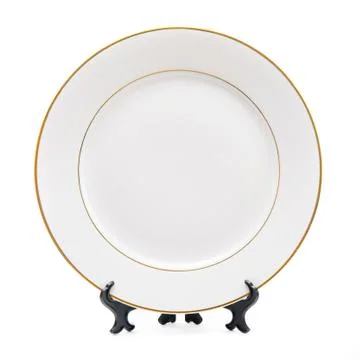 Plate on white Stock Photos