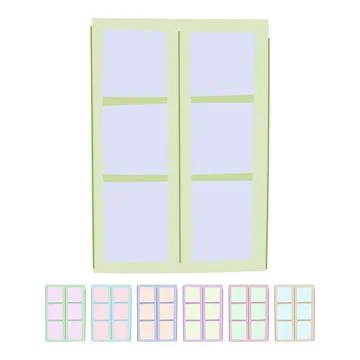 Plate window frame vector cartoon graphic イラスト素材