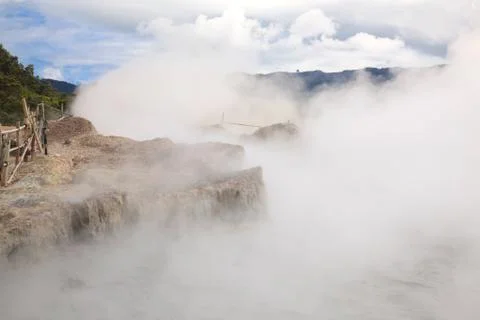 Plateau Dieng National Park, Java, Indonesia Stock Photos
