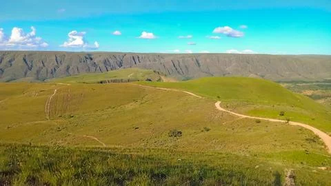 Plateau in the mountains of Serra da Canastra in Delfinopolis, Minas Gerais.. Stock Photos