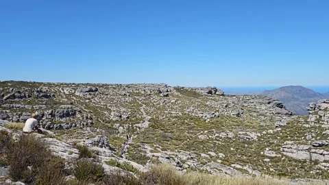Plateau Trail View, Table Mountain, Cape Town, South Africa 8K Stock Footage 347932921
