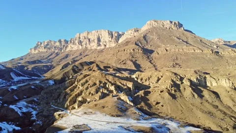 Plateau in winter on the Caucasus Stock Footage 168888700