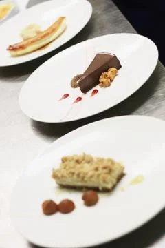 Plated dessert Stock Photos