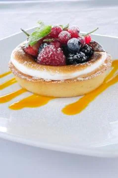 Plated dessert Stock Photos