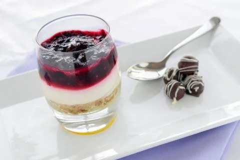 Plated dessert Stock Photos