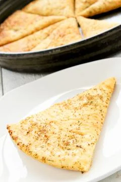 Plated pizza slice Stock Photos