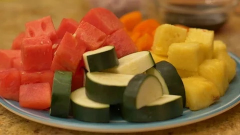 Plated Veggies Video stock 75382614