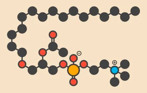 Platelet Activating Factor molecule Illustrazione stock