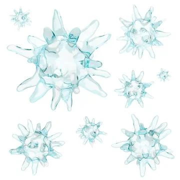 Platelet cells ( Thrombocyte ). Transparent cell membrane and no nucleus or g Stock Illustration