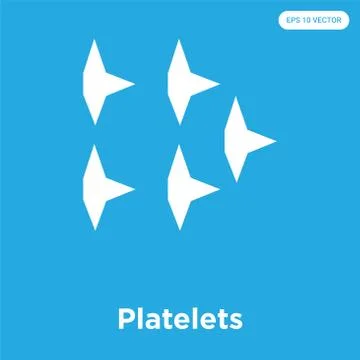 Platelets icon isolated on blue background Free Stock Illustration