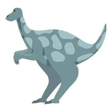 Plateosaurus dinosaur walking on two legs, side view Stock Illustration