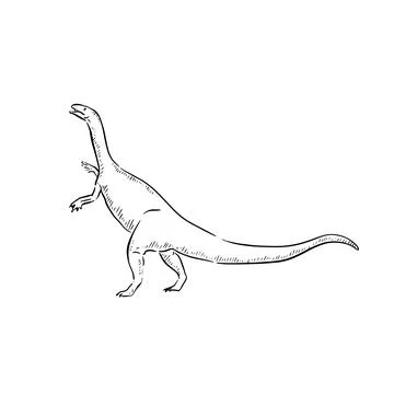 Plateosaurus illustration Stock Illustration
