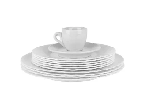 Plates and cup Stock-Fotos
