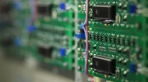 Plates of electronic components Stock Footage 68612678