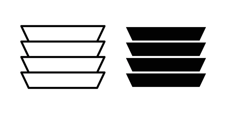 Plates icon vector, symbol, logo illustrations 스톡 일러스트