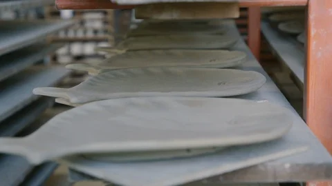 Plates made of clay Stock Footage 87031512
