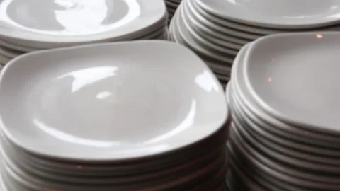 PLATES SILVER WARE Stock Footage 178482541