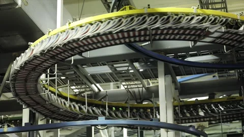 The plates transfer their inked image too a rubber roller, which prints the page Stock Footage 195614526