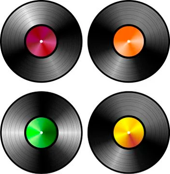 Plates vinyl record vector Stock-Illustration